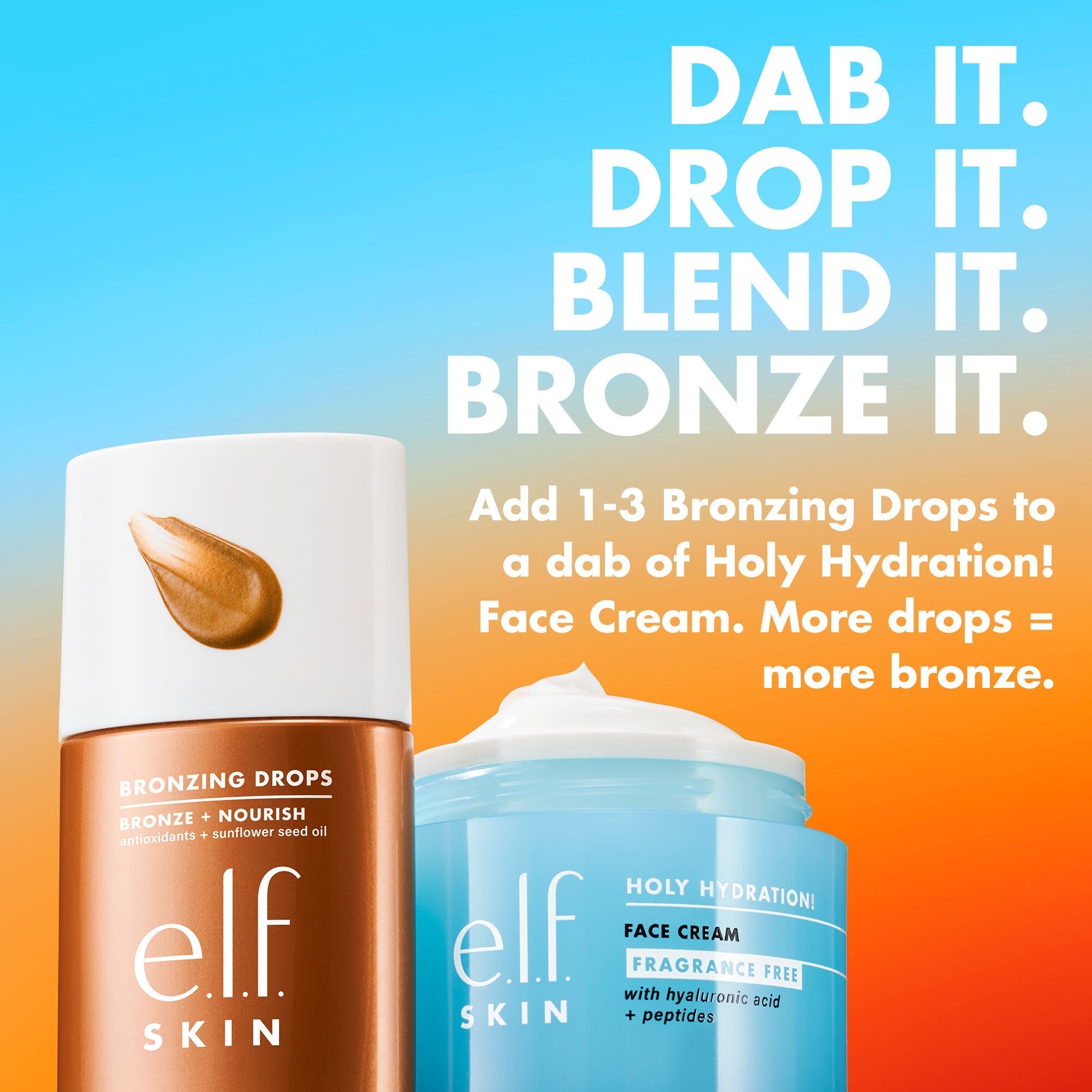 Combine Bronzing Drops with Face Cream